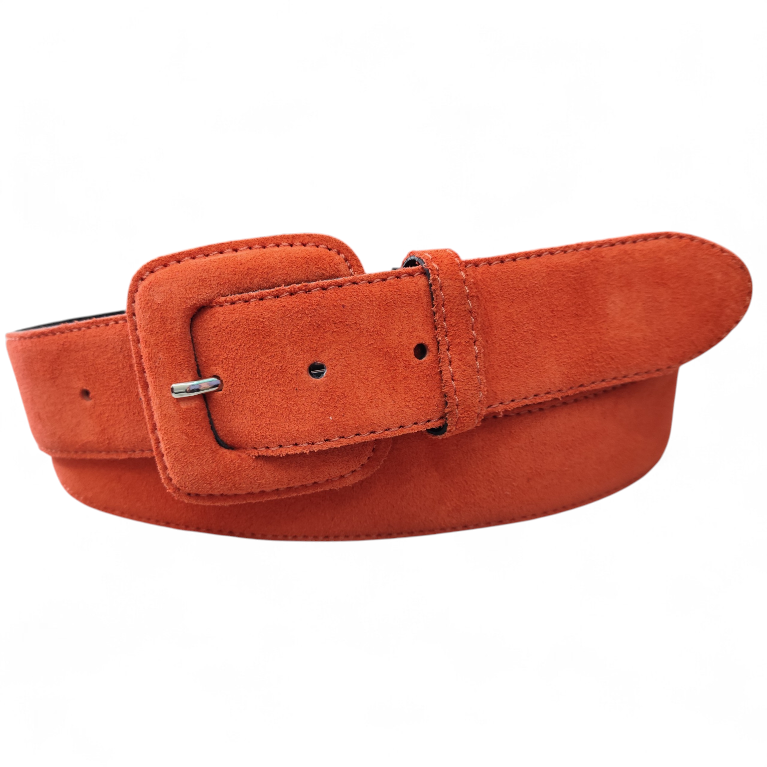 Cinturón serraje mujer hebilla forrada (4cm)