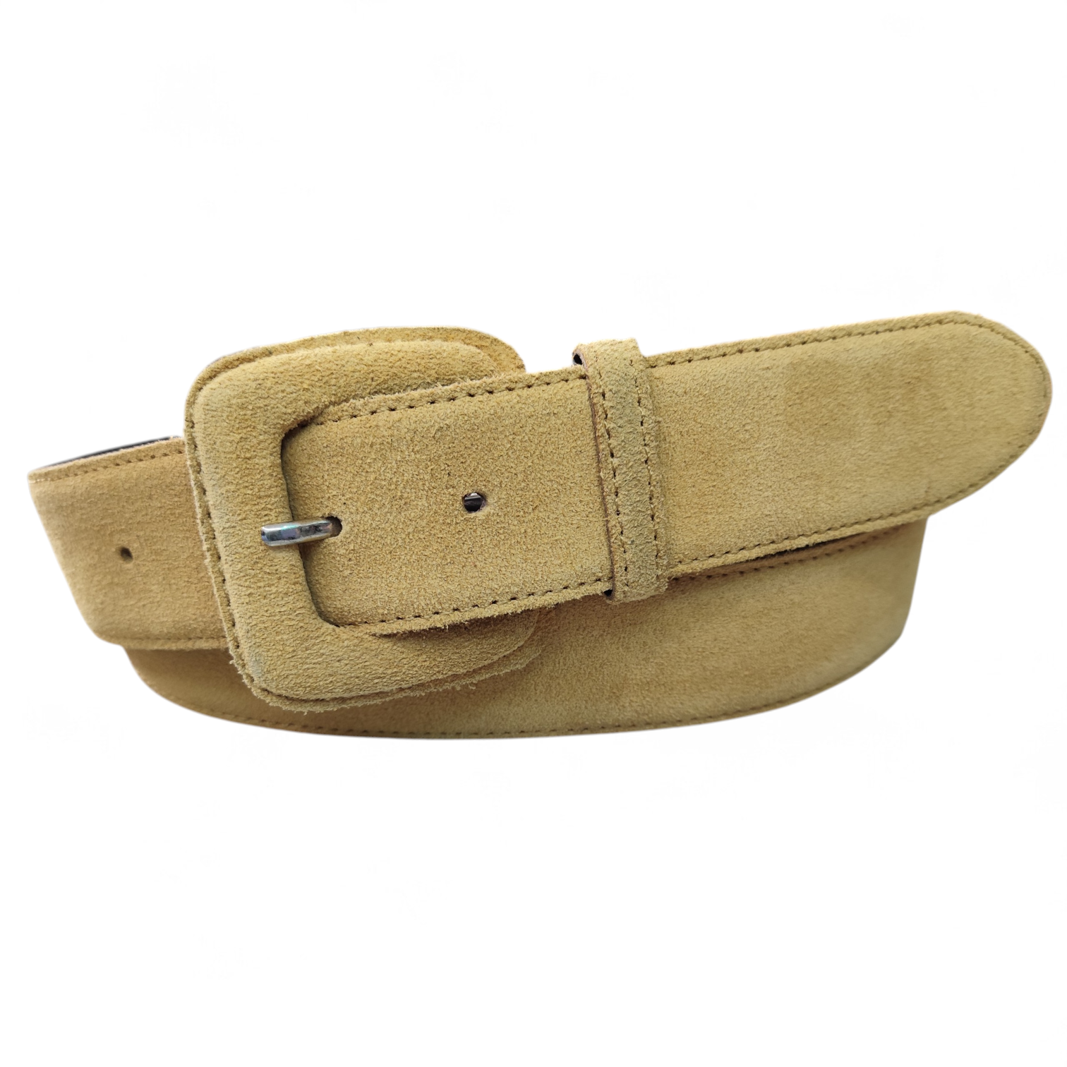 Cinturón serraje mujer hebilla forrada (4cm)