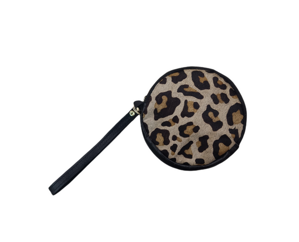 Monedero piel redondo pelo leopardo ( 3 modelos)