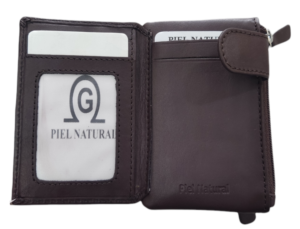 Tarjetero/monedero piel con tarjetas "Batán"