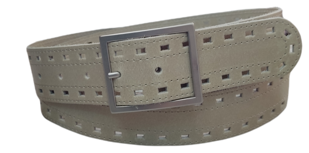 Cinturón piel unisex "Troquelado"