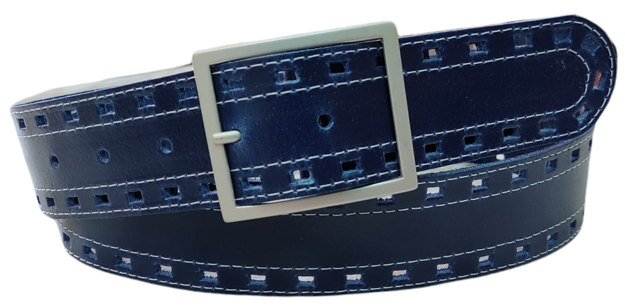 Cinturón piel unisex "Troquelado"