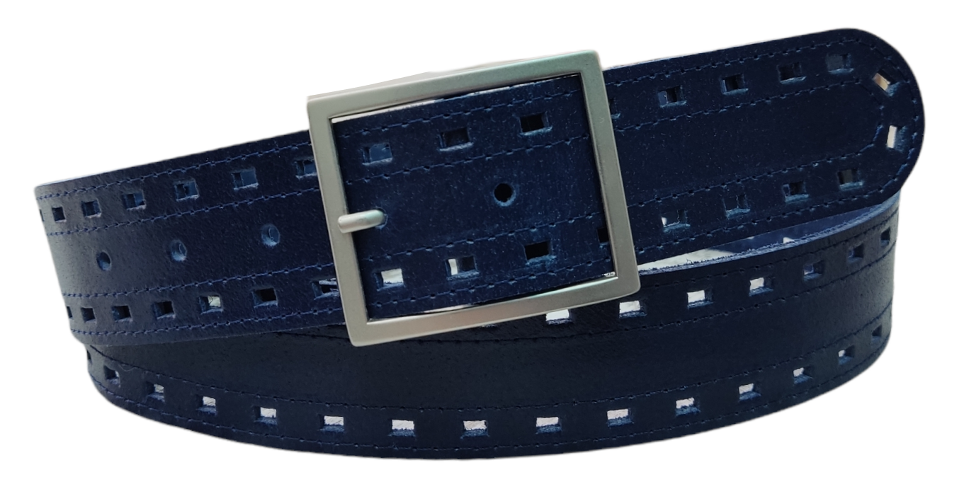 Cinturón piel unisex "Troquelado"