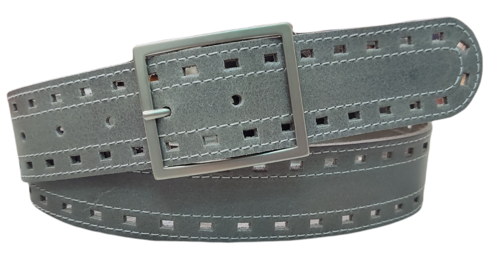 Cinturón piel unisex "Troquelado"