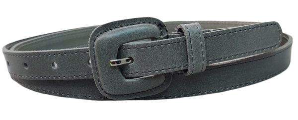 Cinturón piel señora Hebilla forrada con hilo al tono (2 cm)