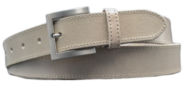 Cinturón piel mujer Clásico con hebilla plateada(3cm)