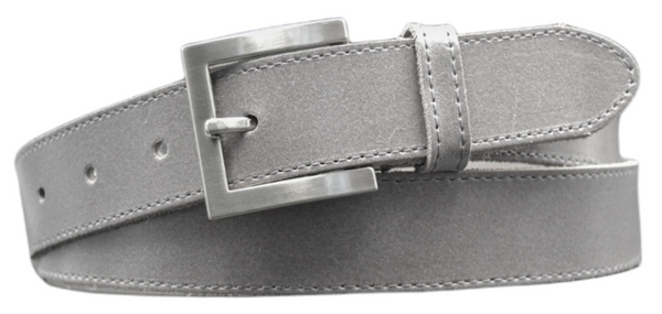 Cinturón piel mujer Clásico con hebilla plateada(3cm)
