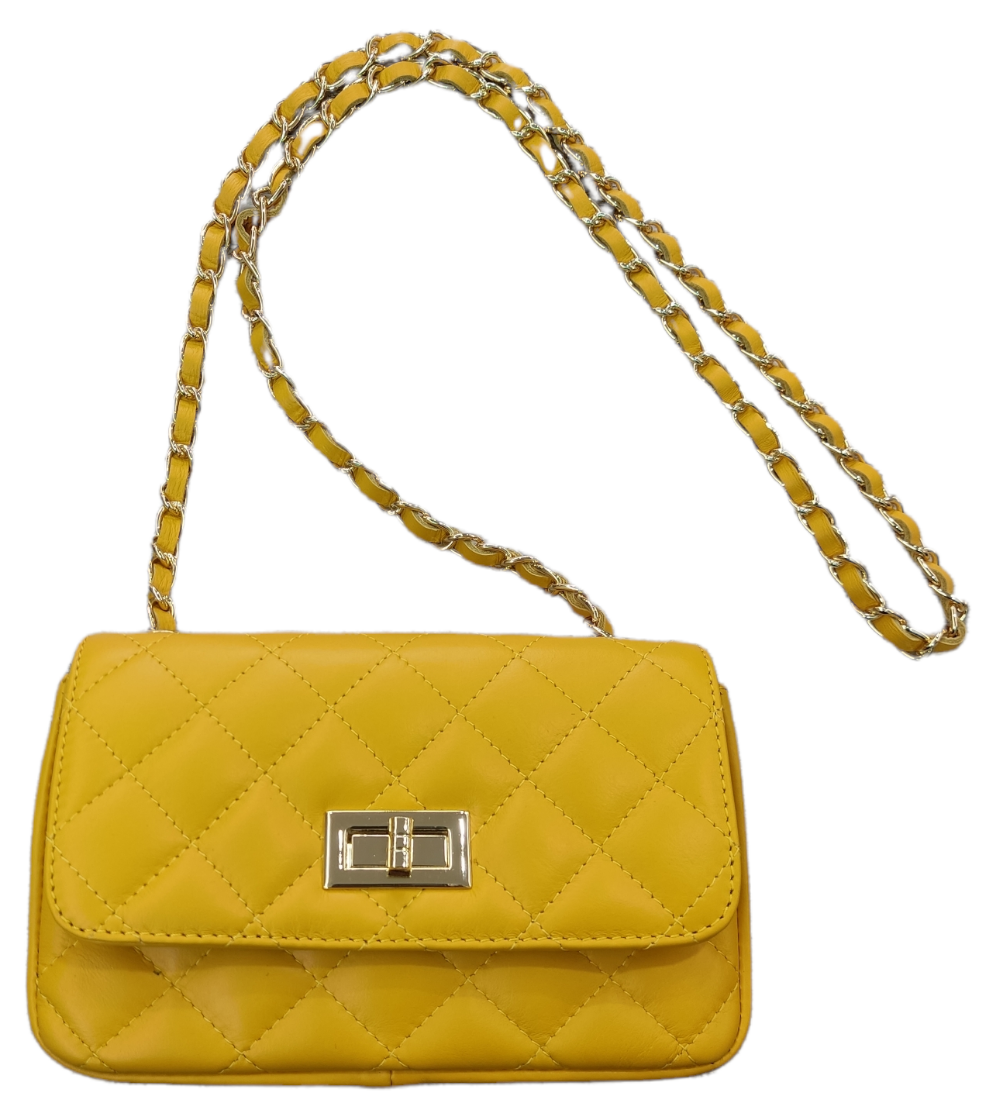 Bolso piel acolchado con cadena Barcelona