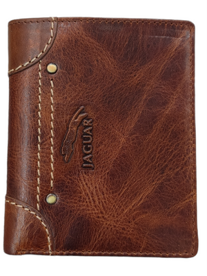 Cartera de piel Jaguar engrasada sin broche