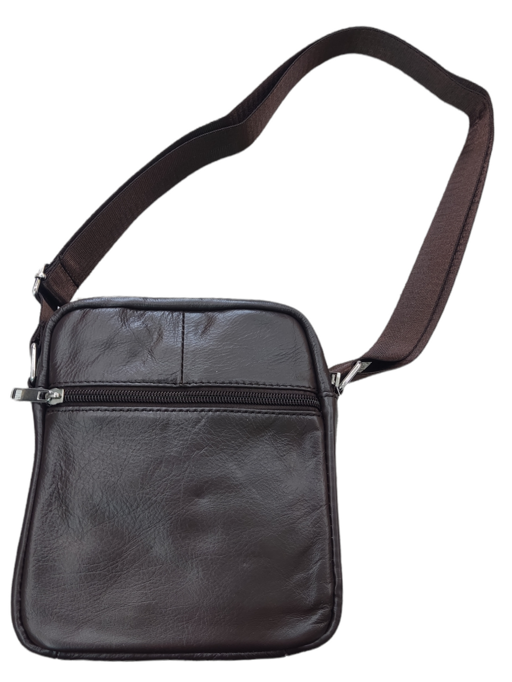 Bolso piel hombre cremalleras metalicas