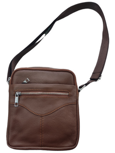 Bolso piel hombre cremalleras metalicas