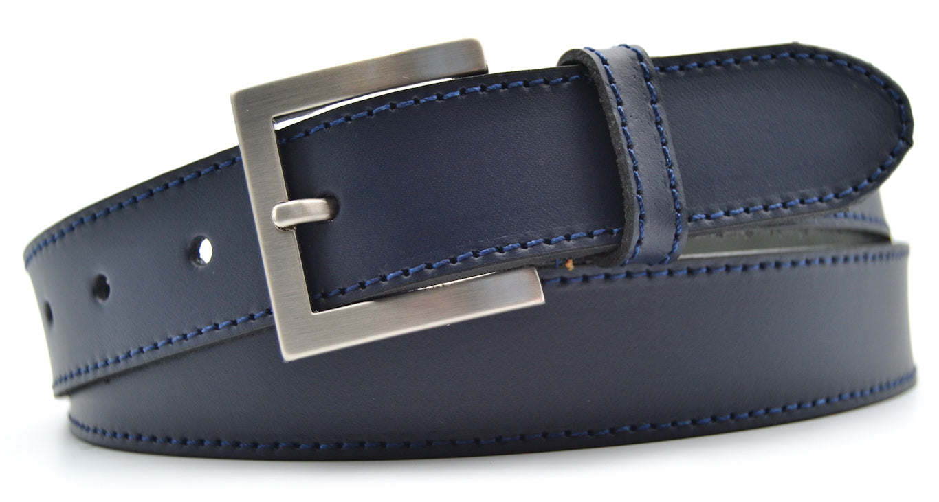 Cinturón piel mujer Clásico con hebilla plateada(3cm)
